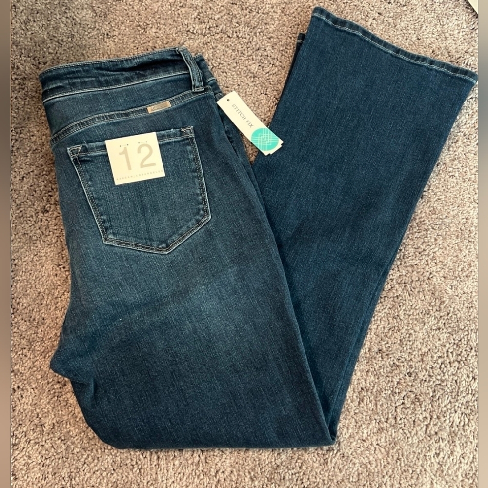 KanCan Charles High Rise Bootcut Jeans Dark Wash Size 12 NWT Stretch Denim